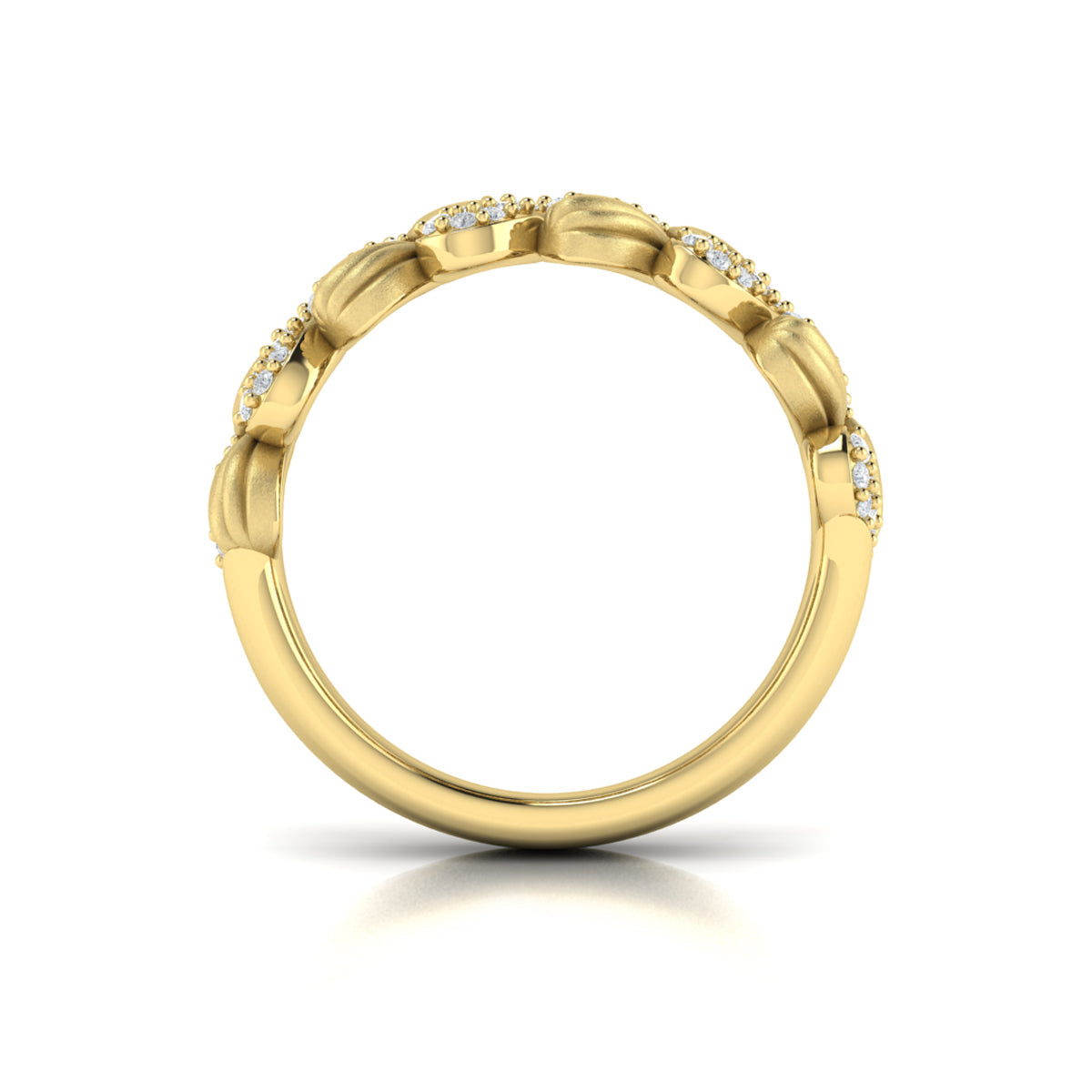 Scallop Ring with Sanded Finish