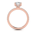 14kt Rose Gold Round Diamond Hidden Halo Engagement Ring