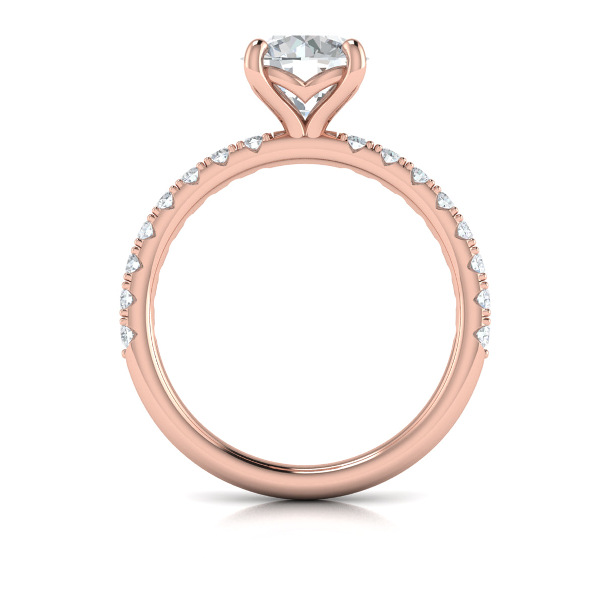 14kt Rose Gold Diamond Classic Engagement Ring