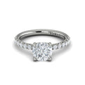 14K White Gold Round Diamond Classic Engagement Ring