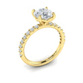 14kt Yellow Gold Classic Diamond Womens Engagement Ring