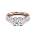 14kt Rose Gold Diamond Hidden Halo Engagement Ring