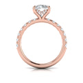 14kt Rose Gold Diamond Hidden Halo Engagement Ring