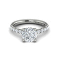 14K White Gold Hidden Halo Diamond Engagement Ring