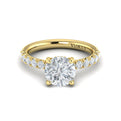 18kt Yellow Gold Diamond Hidden Halo Engagement Ring