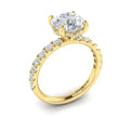 18kt Yellow Gold Diamond Hidden Halo Engagement Ring