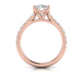 14kt Rose Gold Cathedral Diamond Engagement Ring