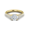 14kt Yellow Gold Cathedral Diamond Womens Engagement Ring