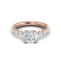 14kt Rose Gold Round Diamond Hidden Halo Ring