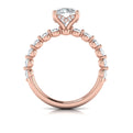 14kt Rose Gold Round Diamond Hidden Halo Ring