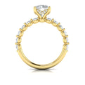 14kt Yellow Gold Round Diamond Hidden Halo Engagement Ring