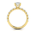 18kt Yellow Gold Oval Diamond Hidden Halo Engagement Ring
