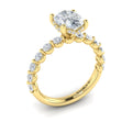 18kt Yellow Gold Oval Diamond Hidden Halo Engagement Ring