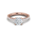14kt Rose Gold Round Diamond Hidden Halo Ring