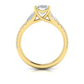 14kt Yellow Gold Oval Diamond Three-Stone Engagement Ring