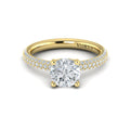 14kt Yellow Gold Diamond Micropave Engagement Ring