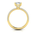 14kt Yellow Gold Diamond Micropave Engagement Ring