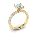 14kt Yellow Gold Diamond Micropave Engagement Ring