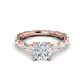 14kt Rose Gold Baguette Diamond Engagement Ring