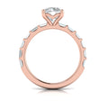 14kt Rose Gold Baguette Diamond Engagement Ring