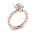 14kt Rose Gold Baguette Diamond Engagement Ring