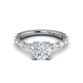 14K White Gold Baguette Diamond Engagement Ring