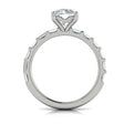 14K White Gold Baguette Diamond Engagement Ring