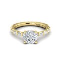 14kt Yellow Gold Baguette Diamond Engagement Ring