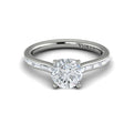 14K White Gold Baguette Diamond Waterfall Engagement Ring