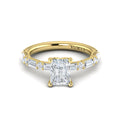 14kt Yellow Gold Emerald Cut Diamond Engagement Ring