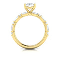14kt Yellow Gold Emerald Cut Diamond Engagement Ring