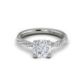 14K White Gold Entwined Diamond Engagement Ring