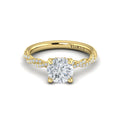 14kt Yellow Gold Round Diamond Entwined Engagement Ring