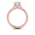 14kt Rose Gold Round Diamond Engagement Ring