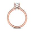 18kt Rose Gold Oval Diamond Engagement Ring