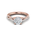 18kt Rose Gold Diamond Woven Strands Engagement Ring