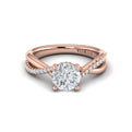 14kt Rose Gold Diamond Hidden Halo Engagement Ring