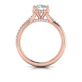 14kt Rose Gold Diamond Hidden Halo Engagement Ring