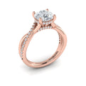 14kt Rose Gold Diamond Hidden Halo Engagement Ring