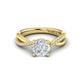 14kt Yellow Gold Diamond Hidden Halo Engagement Ring