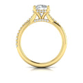 14kt Yellow Gold Diamond Hidden Halo Engagement Ring