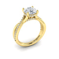 14kt Yellow Gold Diamond Hidden Halo Engagement Ring