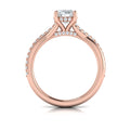 14kt Rose Gold Oval Diamond Hidden Halo Engagement Ring