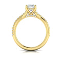 14kt Yellow Gold Oval Hidden Halo Diamond Ring