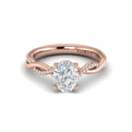 18kt Rose Gold Oval Diamond Engagement Ring