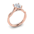 18kt Rose Gold Oval Diamond Engagement Ring