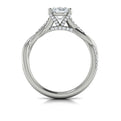 14K White Gold Oval Diamond Engagement Ring