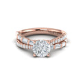 18kt Rose Gold Round Diamond Engagement Ring