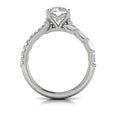 14K White Gold Entwined Round Diamond Engagement Ring