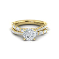 14kt Yellow Gold Entwined Diamond Engagement Ring